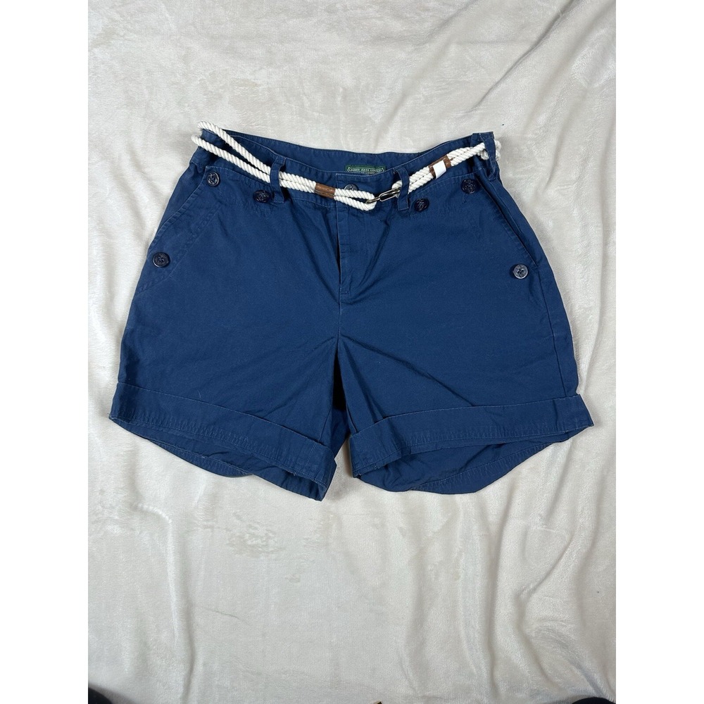 Ralph Lauren Women's Sailor‎ Summer Blue Shorts Anchor Button, Size 6